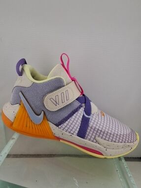 Kids Athletic Sneakers in Purple, Orange & Pink